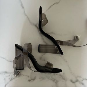 Steve Madden Black Clear Heels